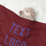 Custom Crimson Red Light Purple Pet Blanket