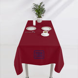 Custom Crimson Red Light Purple Square Table Cloth