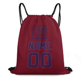 Custom Crimson Red Purple Drawstring Bag