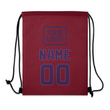 Custom Crimson Red Purple Drawstring Bag