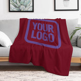 Custom Crimson Red Light Purple Blanket