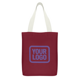 Custom Crimson Red Purple Canvas Tote Bag