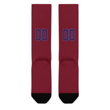 Custom Crimson Red Purple Knee-High Sock