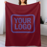 Custom Crimson Red Light Purple Blanket
