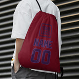 Custom Crimson Red Purple Drawstring Bag