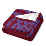 Custom Crimson Red Light Purple Blanket