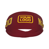 Custom Crimson Red Gold Sports headband