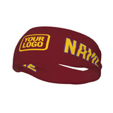 Custom Crimson Red Gold Sports headband