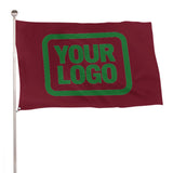 Custom Crimson Red Emerald Green Flag