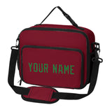 Custom Crimson Red Emerald Green Lunch Bag