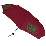 Custom Crimson Red Emerald Green Automatic Umbrella