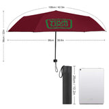 Custom Crimson Red Emerald Green Automatic Umbrella