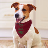 Custom Crimson Red Emerald Green Pet Scarf