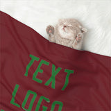 Custom Crimson Red Emerald Green Pet Blanket