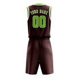 Custom Crimson Red Emerald Green Basketball Set