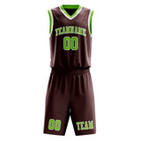 Custom Crimson Red Emerald Green Basketball Set