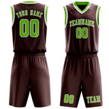 Custom Crimson Red Emerald Green Basketball Set