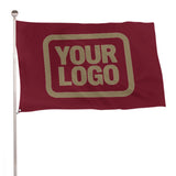 Custom Crimson Red Light Khaki Flag