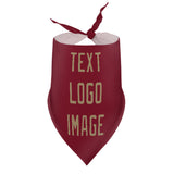 Custom Crimson Red Light Khaki Pet Scarf