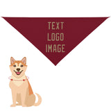 Custom Crimson Red Light Khaki Pet Scarf