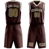 Custom Crimson Red Light Khaki Basketball Set