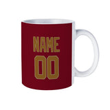Custom Crimson Red Khaki Mug