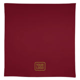 Custom Crimson Red Light Khaki Square Table Cloth