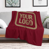 Custom Crimson Red Light Khaki Blanket