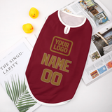 Custom Crimson Red Khaki Pet Vest