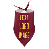 Custom Crimson Red Light Yellow Pet Scarf