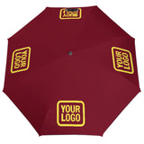 Custom Crimson Red Light Yellow Automatic Umbrella