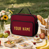 Custom Crimson Red Light Yellow Lunch Bag
