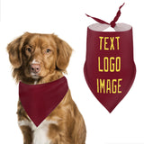 Custom Crimson Red Light Yellow Pet Scarf