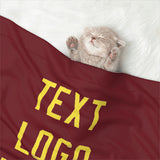 Custom Crimson Red Light Yellow Pet Blanket