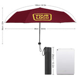 Custom Crimson Red Light Yellow Automatic Umbrella