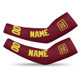 Custom Crimson Red Light Yellow Arm Sleeve