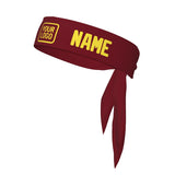 Custom Crimson Red Light Yellow Headband