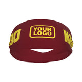 Custom Crimson Red Light Yellow Sports headband