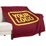 Custom Crimson Red Light Yellow Blanket