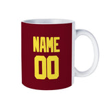 Custom Crimson Red Light Yellow Mug