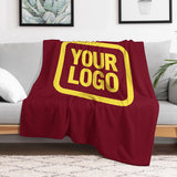 Custom Crimson Red Light Yellow Blanket