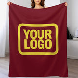 Custom Crimson Red Light Yellow Blanket
