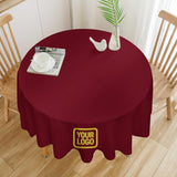 Custom Crimson Red Light Yellow Round Table Cloth