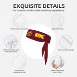 Custom Crimson Red Light Yellow Headband