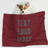 Custom Crimson Red Blue Green Pet Blanket