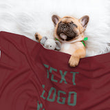 Custom Crimson Red Blue Green Pet Blanket