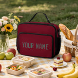 Custom Crimson Red Blue Green Lunch Bag