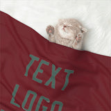 Custom Crimson Red Blue Green Pet Blanket