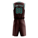 Custom Crimson Red Blue Green Basketball Set