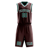 Custom Crimson Red Blue Green Basketball Set
